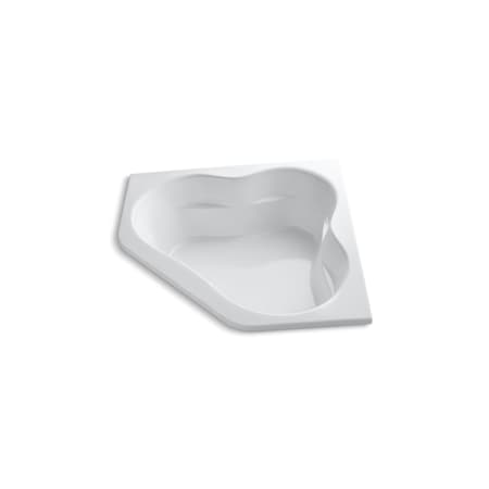 Kohler Bath Tub, 60 in L, 60 in W, White, Acrylic, Center; Center 1161-0